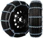 Super Grip V-Bar Ice & Snow Chains 2 Pack for Cars & SUVs - 16" to 21" Tire Anti-Slip Ice & Snow Traction, Easy Installation 