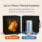 musbus 2-Pack, XL-Large Insulated Grocery Shopping Bags, Black, Reusable Bag,Thermal Zipper,Collapsible,Tote,Cooler,Food Transport hot and Cold,Camping