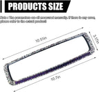 ZIMISI Bling Car Rear View Mirror, 10.51 Inch HD Glass Wide Angle Rearview Mirrors, Clip-on Crystal Diamond Panoramic Rear View Mirror Accessories, Bling Car Decorations for Women (Purple)