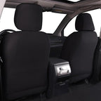 Flying Banner Car Seat Covers Full Set Front Seats and Rear Bench Mesh Fabric Splicing Polyester Cover Black with Purple Colo