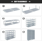 ERONE Shoe Rack Storage Organize, 28 Pairs Portable Double Row with Nonwoven Fabric Cover Shoe Shelf Cabinet for Closet