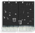 Azar Displays 900945-BLK The DIY Multi-purpose 70-piece Pegboard Wall Organizer Kit with Two Panels and Accessory Assortment,