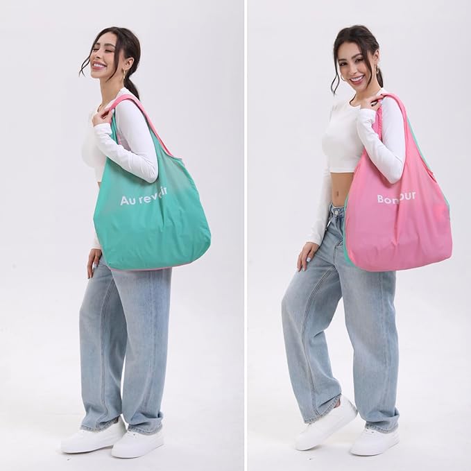 Compact Reusable Grocery Tote Bag – Lightweight, Foldable & Packable Shopping Bag for Travel