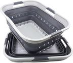 SAMMART 42L (11 gallon) Collapsible Plastic Laundry Basket - Foldable Pop Up Storage Container/Organizer - Portable Basket - 