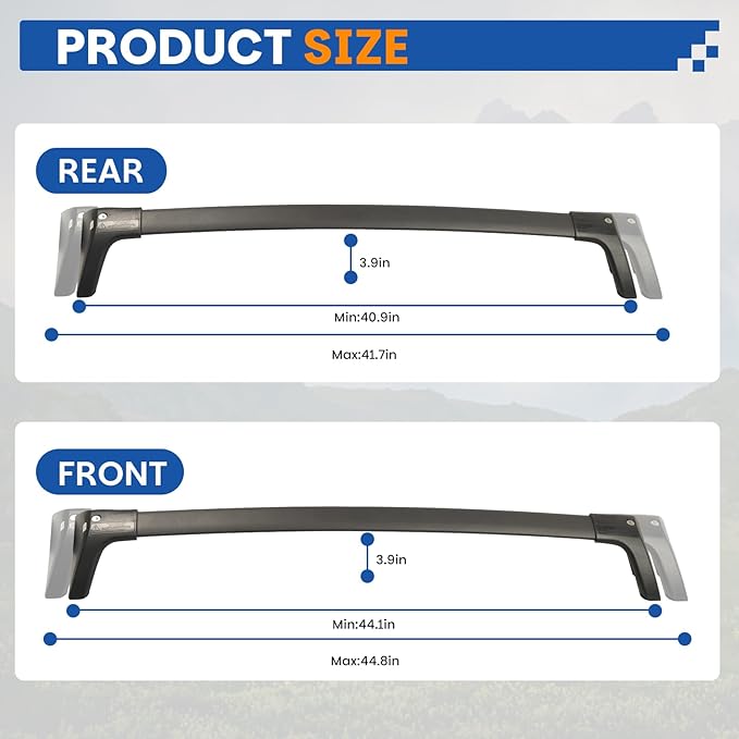260LBS Roof Rack Cross Bars Compatible with Toyota RAV4 2019-2025 with Side Rails Heavy Duty Aluminum Crossbars (Not for LE/Adventure/TRD Off-Road/Hybrid Woodland) Metal Lock Luggage Carrier Rooftop