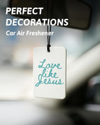 Cyan Christian Car Air Freshener 4 Pcs, Girly Pink Bow Floral Religious Hanging Air Freshener for Cars Closet Drawer Books, C