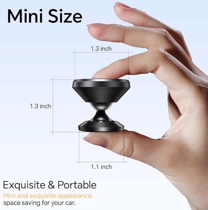 【 2-Pack 】 Magnetic Phone Holder for Car Dashboard【Strong Magnet】iPhone Magnetic Phone Mount for Car Phone Holder 【4 Metal Plate】Cell Phone Holders for Your Car Mount for iPhone 17 Pro Max Air 16 15