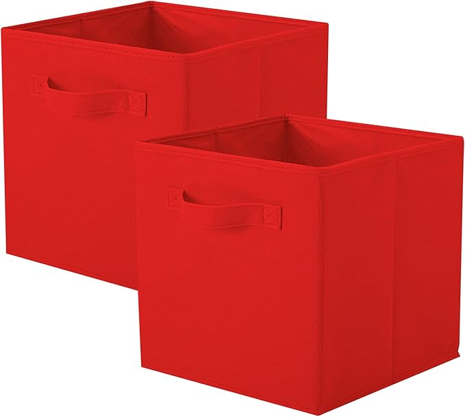 ShellKingdom Storage Bins, Foldable Fabric Storage Cubes and Cloth Storage Organizer Drawer for Closet and Toys Storage, 2 Pa