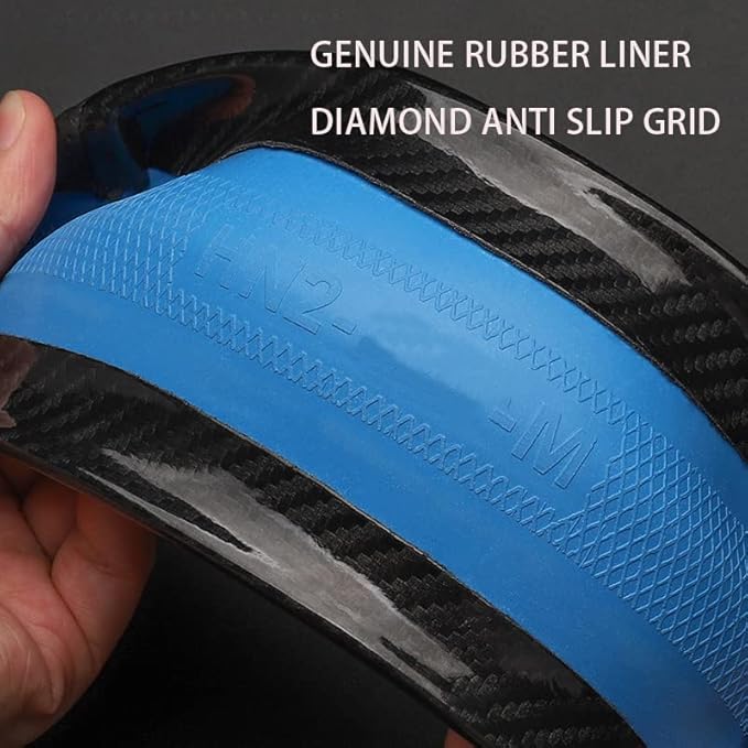for Steering Wheel Cover Fusion Carbon Fiber Premium Leather Non-Slip, Breathable, Trendy Car Accessories with Car Logo,for Accessories (New-New)
