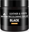 Leather Recoloring Balm - Black Leather Repair Kit for Furniture, Dye, Recolor, Renew, Repair & Restore Aged, Faded, Cracked,
