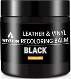 Leather Recoloring Balm - Black Leather Repair Kit for Furniture, Dye, Recolor, Renew, Repair & Restore Aged, Faded, Cracked,