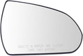 TRQ Passenger Side Heated Mirror Glass Snap On for 2017-2018 Hyundai Elantra US Built Models Partslink HY1325103