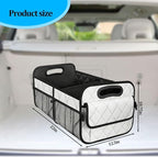 Car Trunk Organizer, Collapsible Sturdy Multi-Compartment Vehicle Cargo Storage Bag, Removable Automotive Trunk Organization