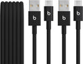 Beats USB-A to USB-C Woven Cable 2 Pack Fast Charging Durable/Tangle-Free Compatible Charger for Apple & Android Devices (1.5