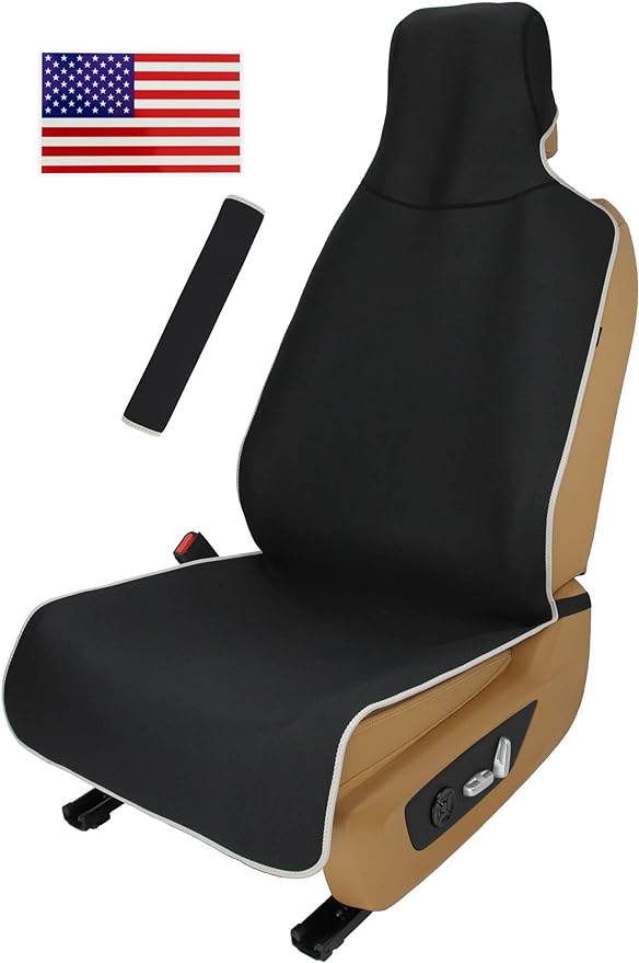 Waterproof Neoprene Car Seat Cover, Sweatproof Non-Slip Seat Protector, Universal Fit for Front Bucket or Rear Bench Seat of 