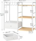 HOOBRO Floating Shelves and Purse Organizer Bundle, Wall Mounted Shelf Set of 2, Wall Mounted Shelf Set of 2, BF40BJ01-WN28CJ
