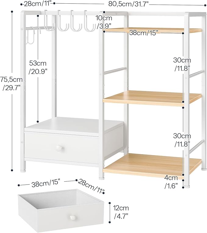 HOOBRO Floating Shelves and Purse Organizer Bundle, Wall Mounted Shelf Set of 2, Wall Mounted Shelf Set of 2, BF40BJ01-WN28CJ