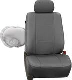FH Group Three Row Car Seat Covers Deluxe Leatherette with 7 Seater, Airbag Compatible and Rear Split Bench– Universal Fit fo