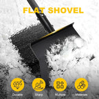 Snow Shovel for Driveway Ice Scraper, Heavy Duty Ice Chopper 53" Multifunctional Cleaning Shovel Ice Removal Tool, Wider Garden Flat Floor Scraper for Sidewalk Lawn Garden Farm Yard (2)