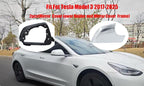 Fits For Tesla Model 3 Left Driver Side Wing Mirror Cover andMirror Frame Set Rearview Lower Holder Tray Cap Housing 2017-2020(Right side chrome)