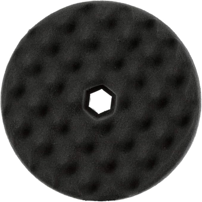 3M Perfect-it Foam Hook & Loop Polishing Pad, 3285, 6 in, Black, Buffing Pad, Eliminates Swirl Marks, For Automotive Polishing