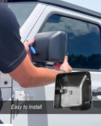 Right Mirror Cover Cap Trim Fit for Jeep Wrangler JL 2018-2023 Replace 68361960AA, Side Door Rearview Mirror Cover