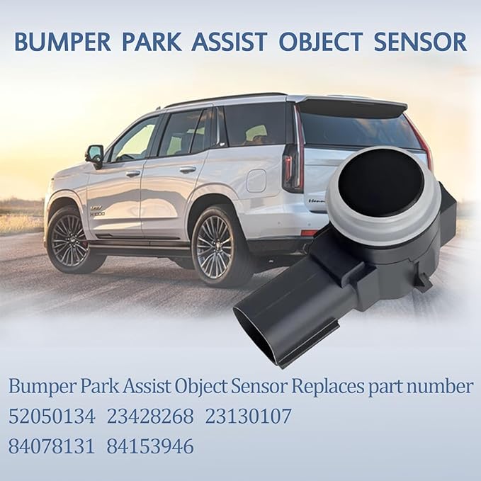 4 Pcs Bumper Park Assist Object Sensor with Connector Fit for Chevy Silverado/Tahoe/Suburban,for GMC Yukon XL/Sierra,for Cadi