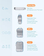 BAGSMART 6 Set /4 Set/2 Set Compression Packing Cubes for Travel, Lightweight Luggage Organizer Bags, Durable Space Saver Bag