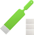 NEWISHTOOL Long Reach Auto Bulldozer Squeegee, Mini Paddle Scrubber for Window Tint Film Installing and Vehicle Windshield/Rear Window Glass Cleaning, 1 PC Bulldozer Tint Tool and 3 PCS Scrub Pads