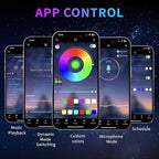 Interior Car LED Strip Lights, with APP Control, 5-in-1 RGB Ambient Lighting Kit, 236in Fiber Optic Glow, 16 Million Colors, Music Sync, Night Driving, Party Ambiance & Gift for Car Lovers