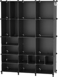 AWTATOS Cube Storage Closet Organizer Storage 12 Cube Shelves, Large and Small Cubes, DIY Portable Closet Clothes Storage She