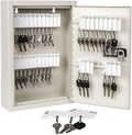 KYODOLED Key Storage Lock Box with Code, Locking Key Cabinet, 40 Key Holder Wall Mount with Combination Lock, Hooks & Tags La