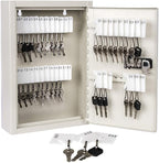 KYODOLED Key Storage Lock Box with Code, Locking Key Cabinet, 40 Key Holder Wall Mount with Combination Lock, Hooks & Tags La