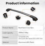 300lbs Lockable Roof Rack Cross Bar Fit for Volkswagen VW Tiguan 2018-2026 (Not for Limited) & Taos 2022-2026, Aluminum Roof Rails Crossbars for Cargo Bars Luggage Bike Kayak Rack