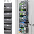 GORILLA GRIP Over The Door Organizer Storage, 5 Deep Hanging Shelves, Holds 50lbs, Closet Organizers Shelf for Bedroom, Shoes
