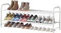 LINZINAR Shoe Rack Long 2 Tier Shoe Storage Organizer Metal Wide Shoe Shelf for Closet Entryway Bedroom 18 Paris Large Capaci