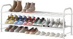 LINZINAR Shoe Rack Long 2 Tier Shoe Storage Organizer Metal Wide Shoe Shelf for Closet Entryway Bedroom 18 Paris Large Capaci