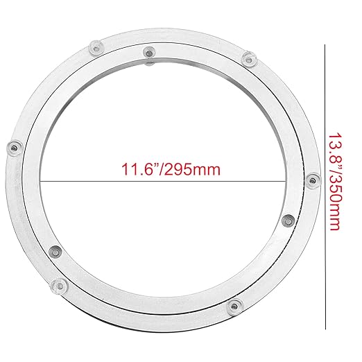 Aluminium Alloy Turntable Bearing, Heavy Duty Swivel Turntable Lazy Susan Rotating Bearing Turntable Round Dining Table Smoot