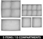 mDesign Soft Fabric Dresser Drawer/Closet Divided Storage Organizer Bins for Nursery - Holds Blankets, Bibs, Socks, Lotion, C