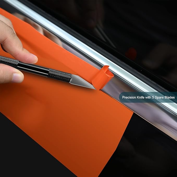 NEWISHTOOL Window Film Kit Vinyl Wrap Tools Includes Razor Scraper, Film Cutter, Ruler Squeegee and Tint Squeegee for Window Privacy Film Installation, Vinyl Applicator