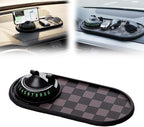 Multifunctional Car Anti-Slip Mat with 360° Rotating Phone Holder & Temporary Parking Number, Anti Slip Mat for Car Dashboard