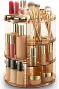 Masirs 360 Rotating Makeup Organizer - Adjustable Shelf Height and Fully Rotatable - The Perfect Round Spinning Cosmetic Orga