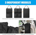 Hanging Car Trunk Organizer, Detachable Seat Back Storage Bag with Lids & 7 Large Pockets, Waterproof Space Saving Cargo