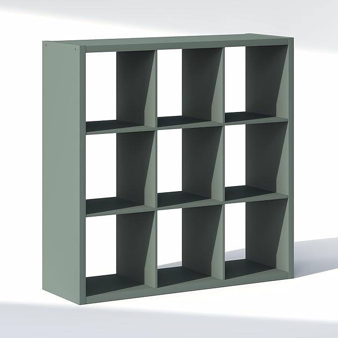 Furinno Cubic Closet Organizers and Storage, 9-Cube Closet Organizer, Open Shelf Closet Storage, Extra Thick Frame for Wardro