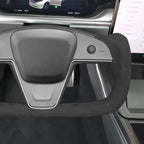 MEWANT Hand Stitched Tesla Model S Yoke Steering Wheel Cover Wrap for Tesla Model S 2021-2023 / Model X 2021-2023 Tesla Yoke Steering Wheel Accessories