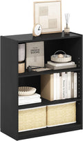 Furinno GEHRY Book Shelf, 3-Tier Bookshelf, Bookcase with Adjustable Shelves, 11.6 x 24.8 x 31.6, for Living Room, Bedroom, H