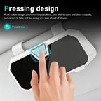 Car Sun Visor Sunglass Box, Car Visor Clip ABS Eyeglasses Storage, Universal Auto Sunvisor Accessories Organizer Box for Most Vehicles, Trucks, SUVs (White)