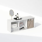 Furinno Reed Closet Organizers and Storage, 3-Tier Closet Organizer, Open Shelf Closet Storage, for Wardrobe, Bedroom, Living