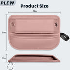 2-Pack Car Seat Gap Filler Organizer - Upgraded Anti-Slip Strap Design - Premium Leather Side Console Pocket - Prevent Phone Falling - Universal Fit Car Essentials for SUV, Truck & Sedan,Pink