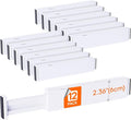 Lifewit 12 Pack 2.36" High Drawer Dividers 28-43.5cm/11-17" Adjustable Drawer Organizer for Clothes/Utensils, Expandable Draw